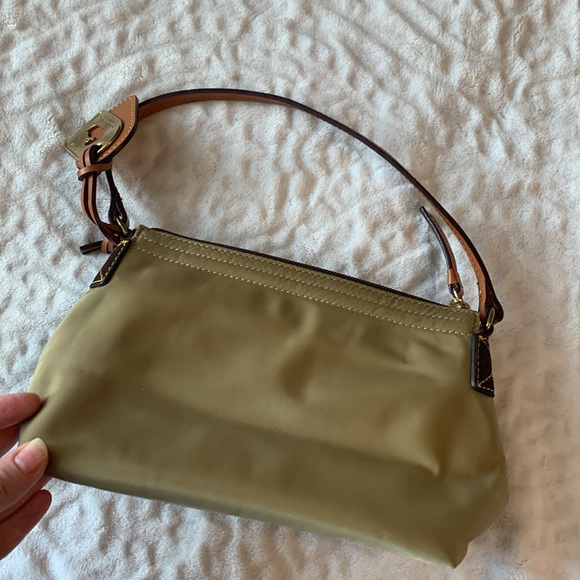 NWOT Dooney and Bourke Mini Nylon Pouchette Bag Khaki - Picture 6 of 11